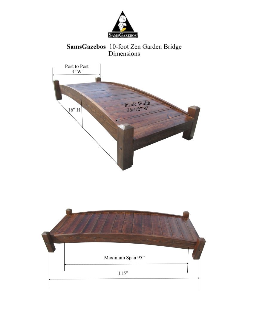 Zen Garden Bridge 10 ft.