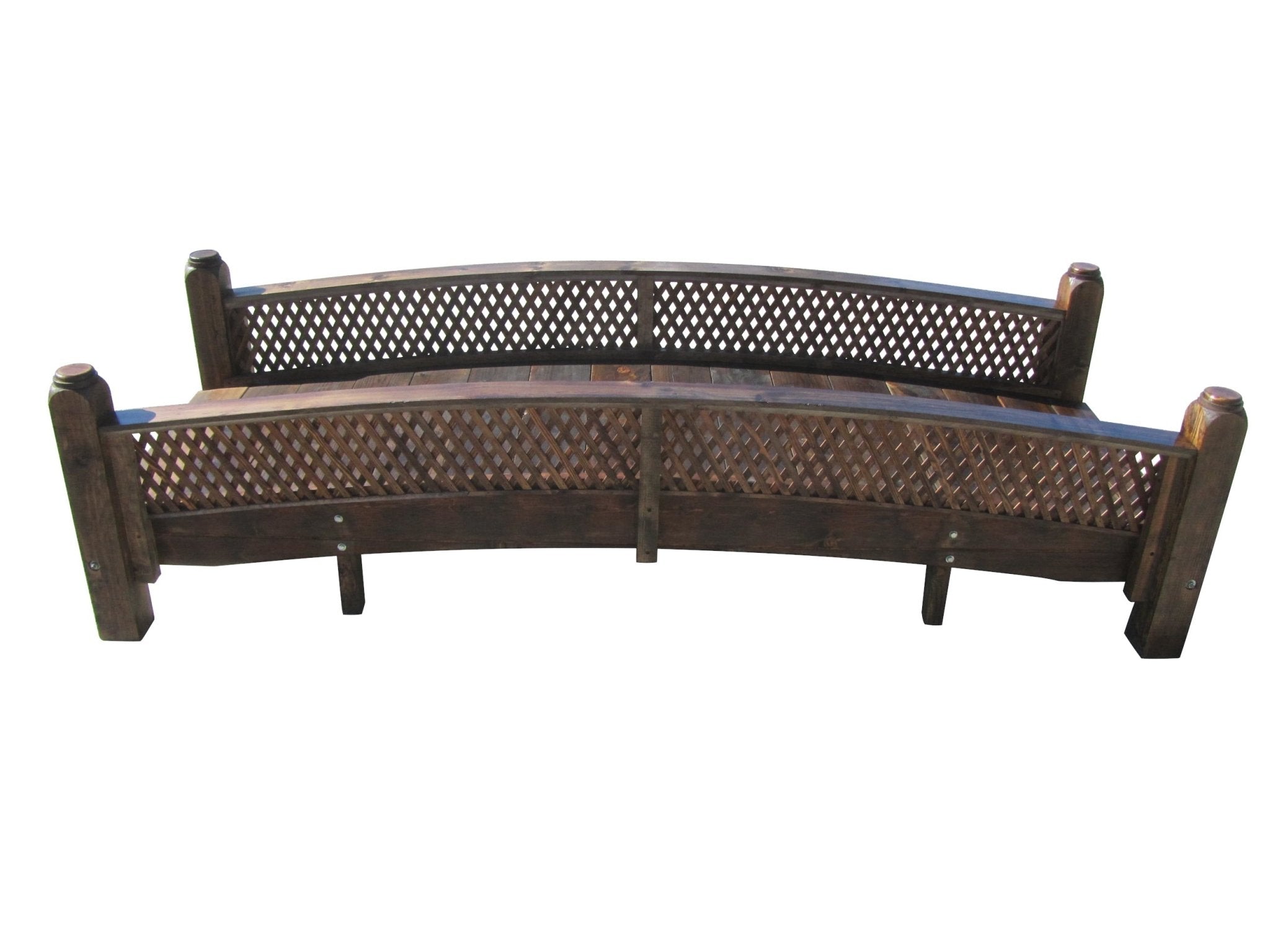Butterfly Garden Bridge Medium Diamond Lattice Railings 12 ft.