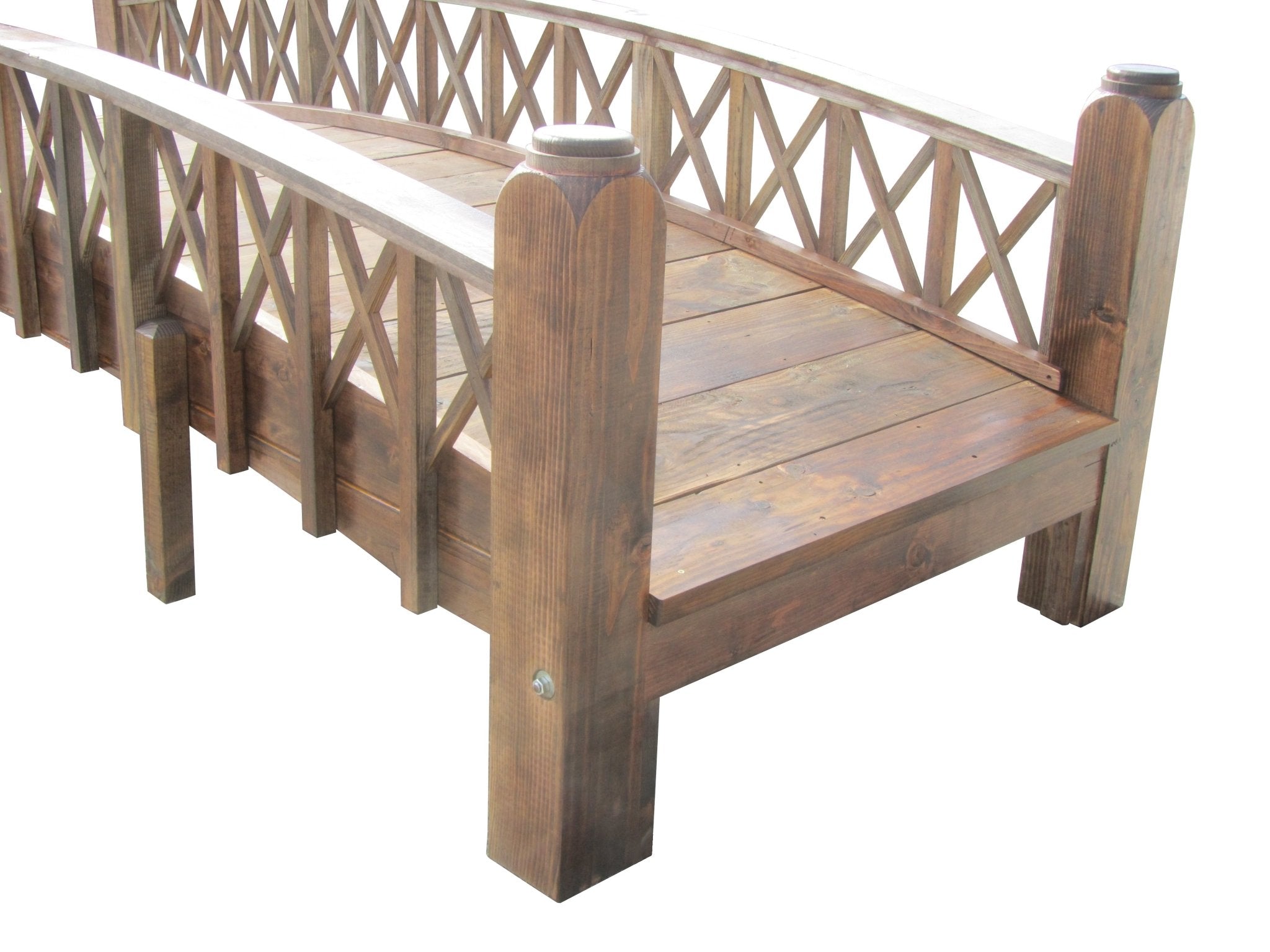 Swan Garden Bridge Medium Cross Halving Lattice Rails 12 ft.