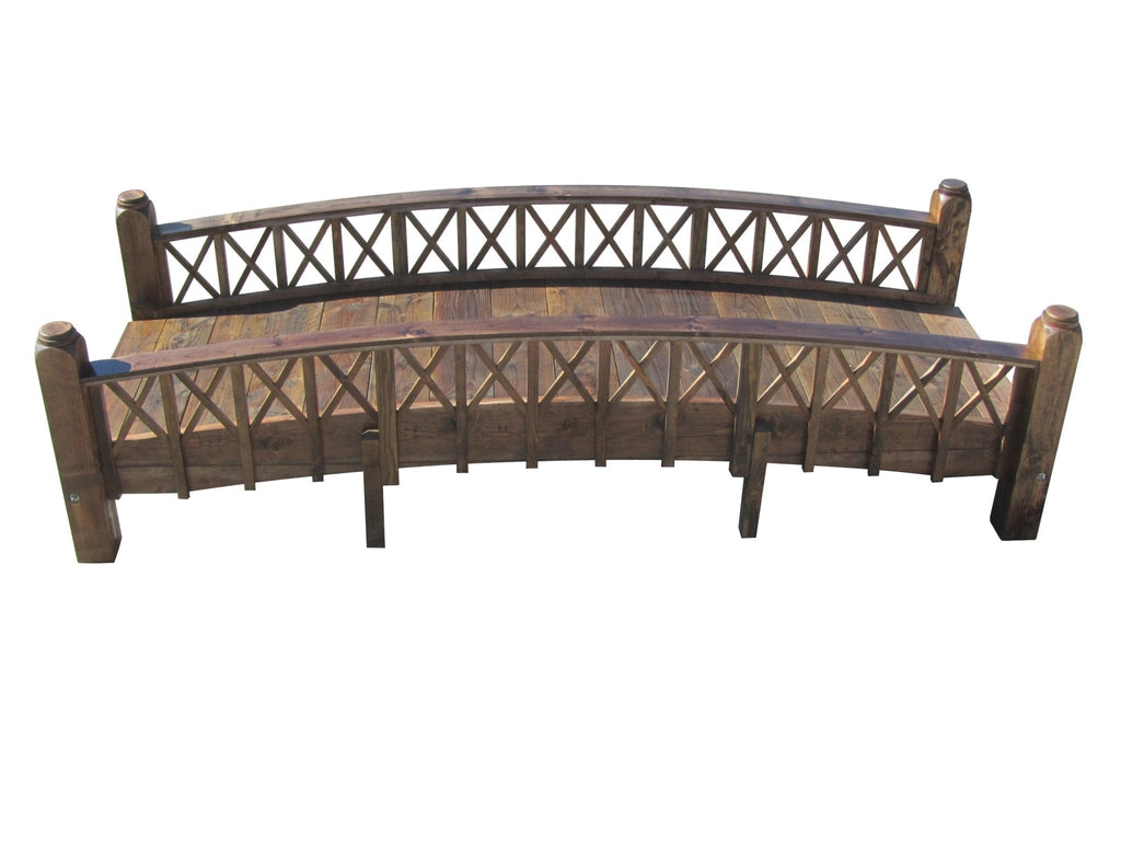 Swan Garden Bridge Medium Cross Halving Lattice Rails 12 ft.