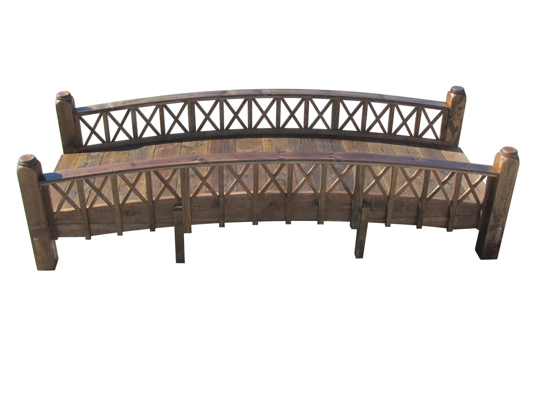 Swan Garden Bridge Medium Cross Halving Lattice Rails 12 ft.