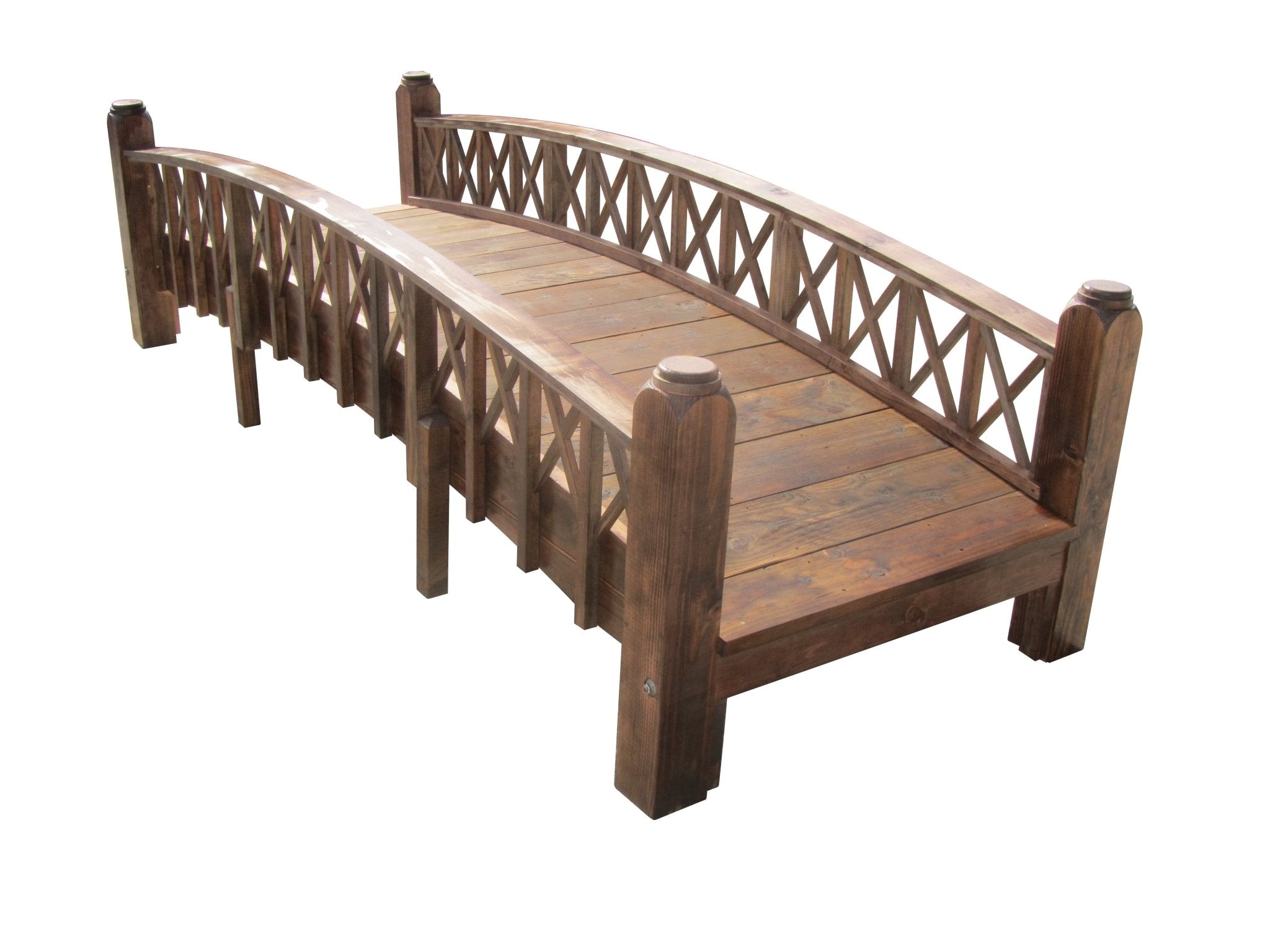 Swan Garden Bridge Medium Cross Halving Lattice Rails 12 ft.