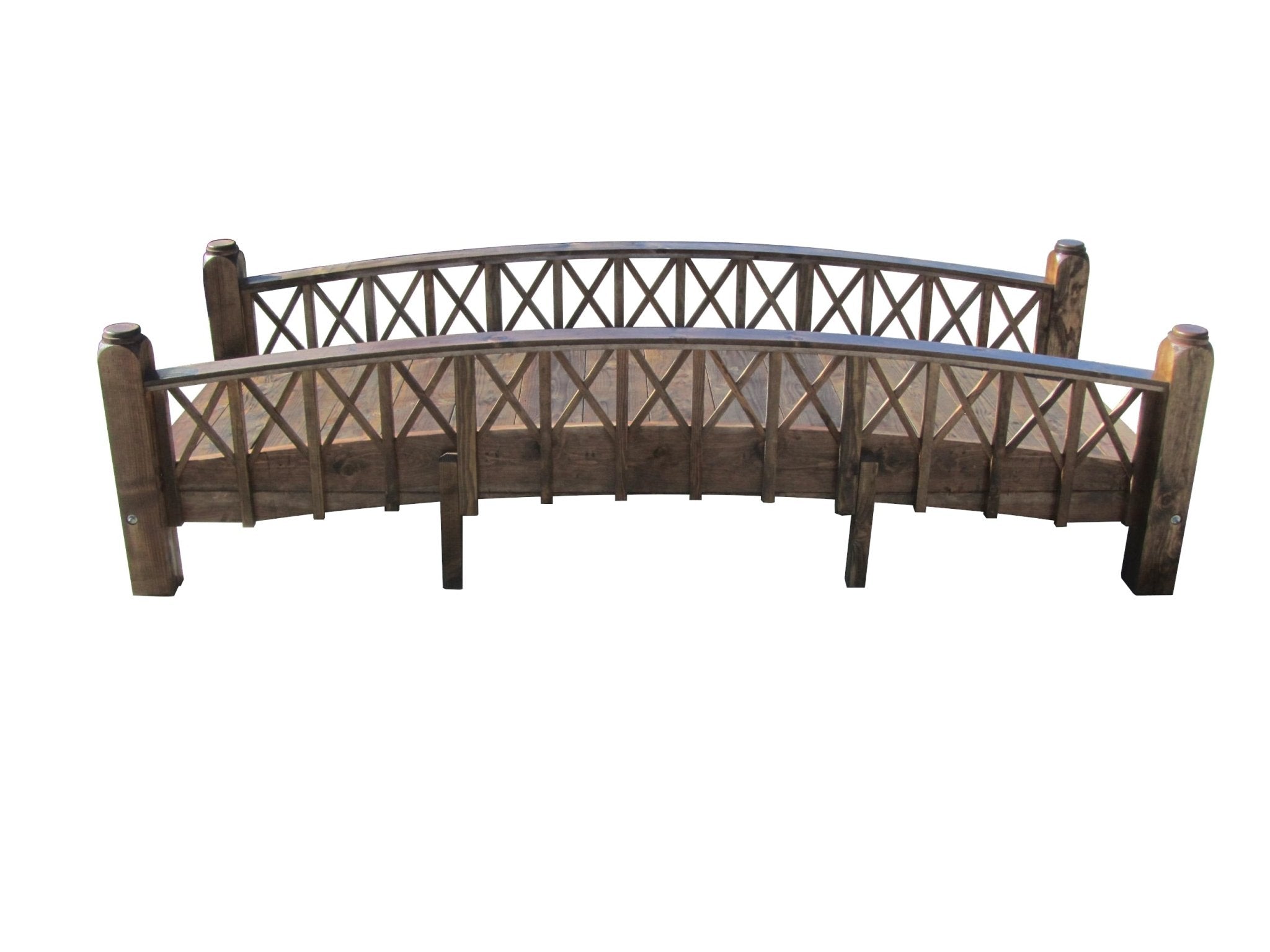 Swan Garden Bridge Medium Cross Halving Lattice Rails 12 ft.