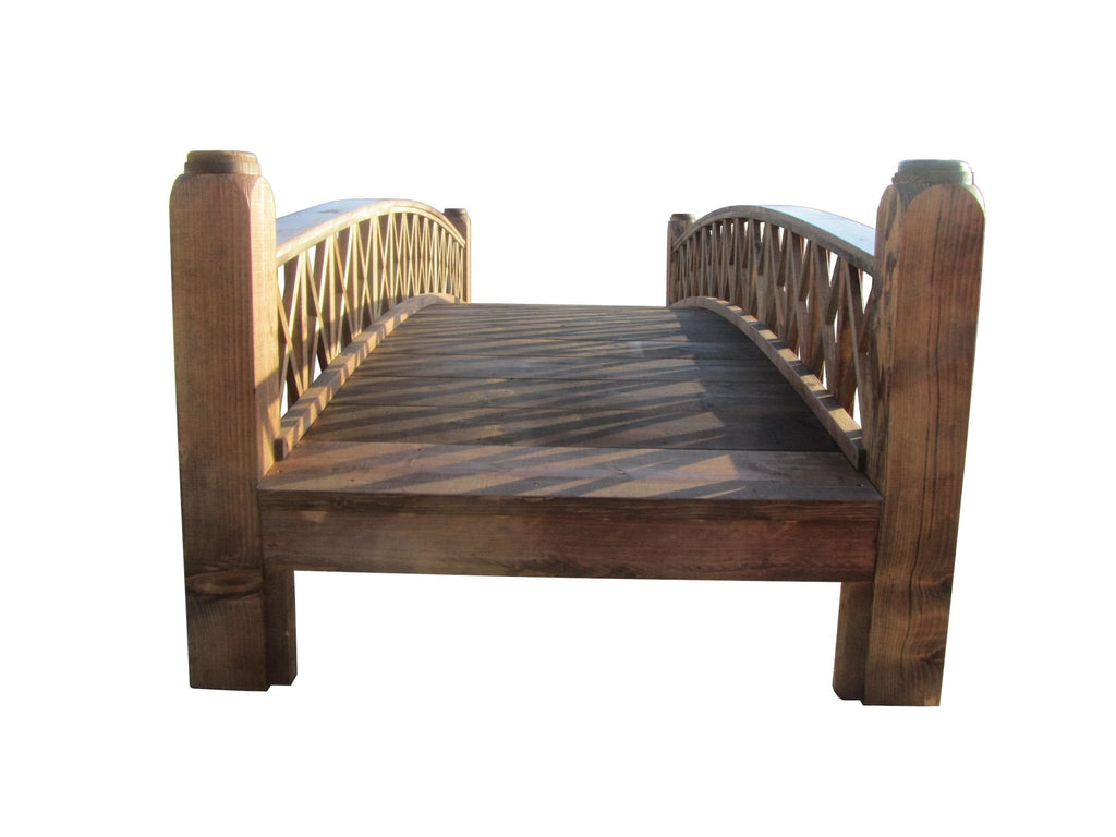 Swan Garden Bridge Medium Cross Halving Lattice Rails 12 ft.