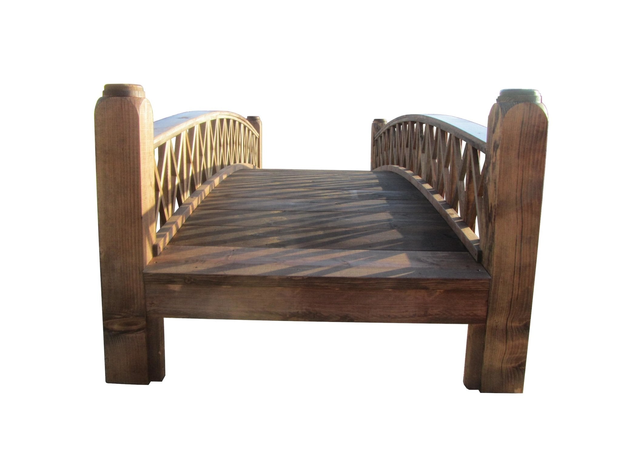 Swan Garden Bridge Medium Cross Halving Lattice Rails 12 ft.