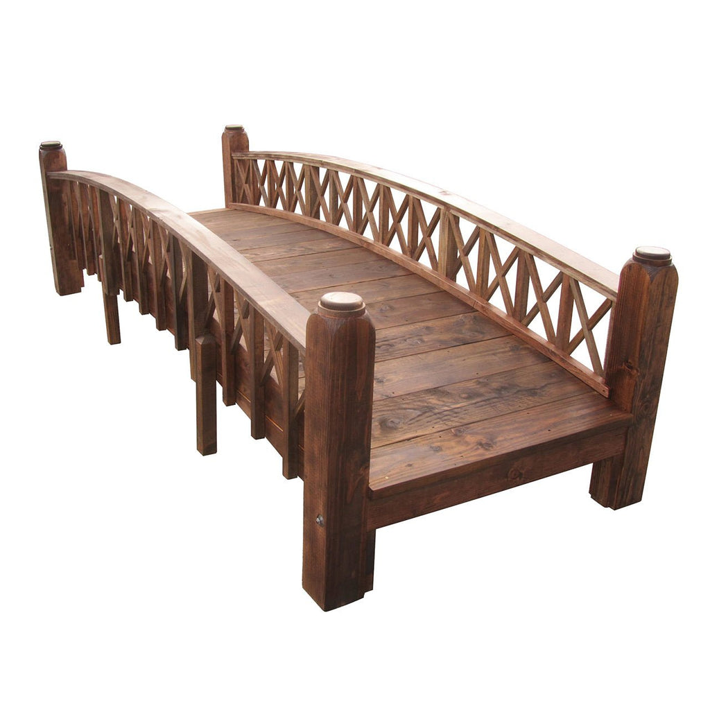 Swan Garden Bridge Medium Cross Halving Lattice Rails 12 ft.