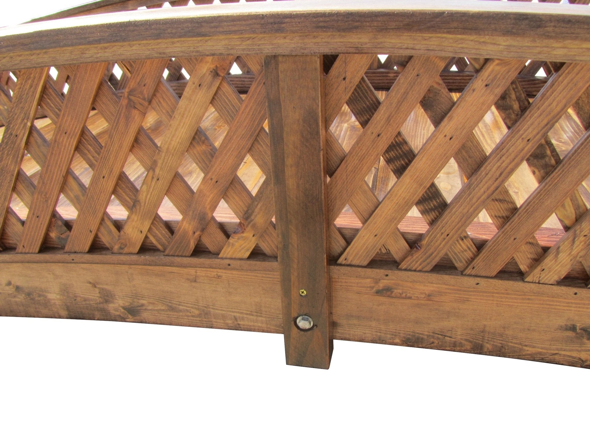 Butterfly Garden Bridge with Diamond Lattice Railings 8 ft.
