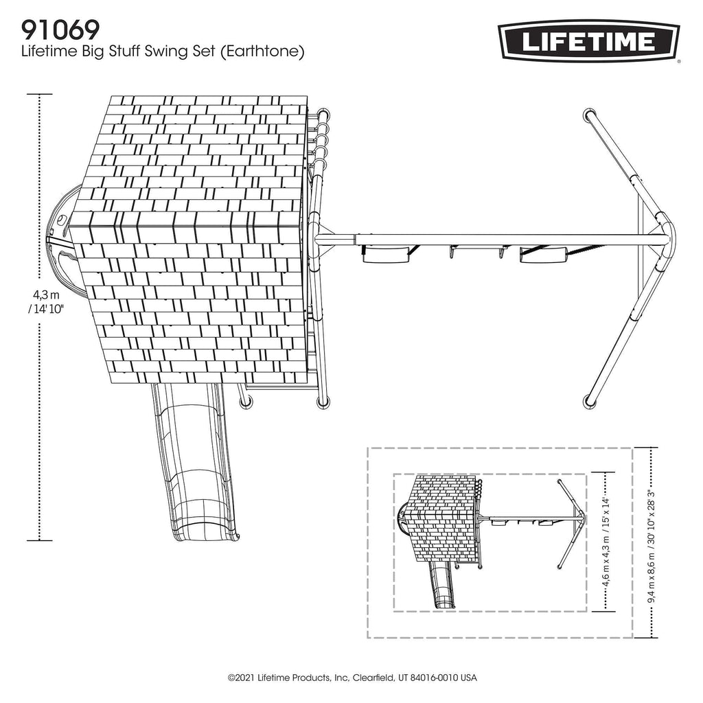 Lifetime Big Stuff Swing Set (Earthtone) - 91069