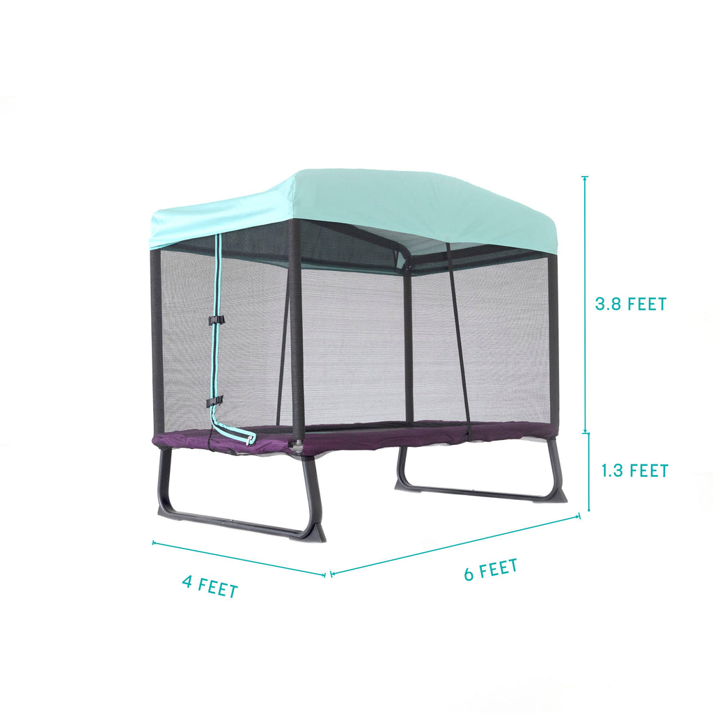 Skywalker Trampolines 6 x 4 Ft. Rectangle Eeyore Mini Trampoline for Kids