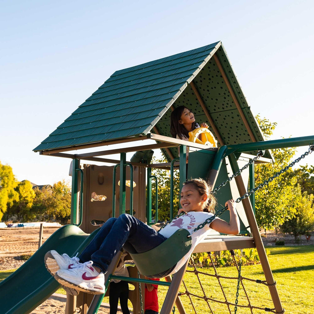 Lifetime Big Stuff Deluxe Swing Set Playset - Earthtone - 91080