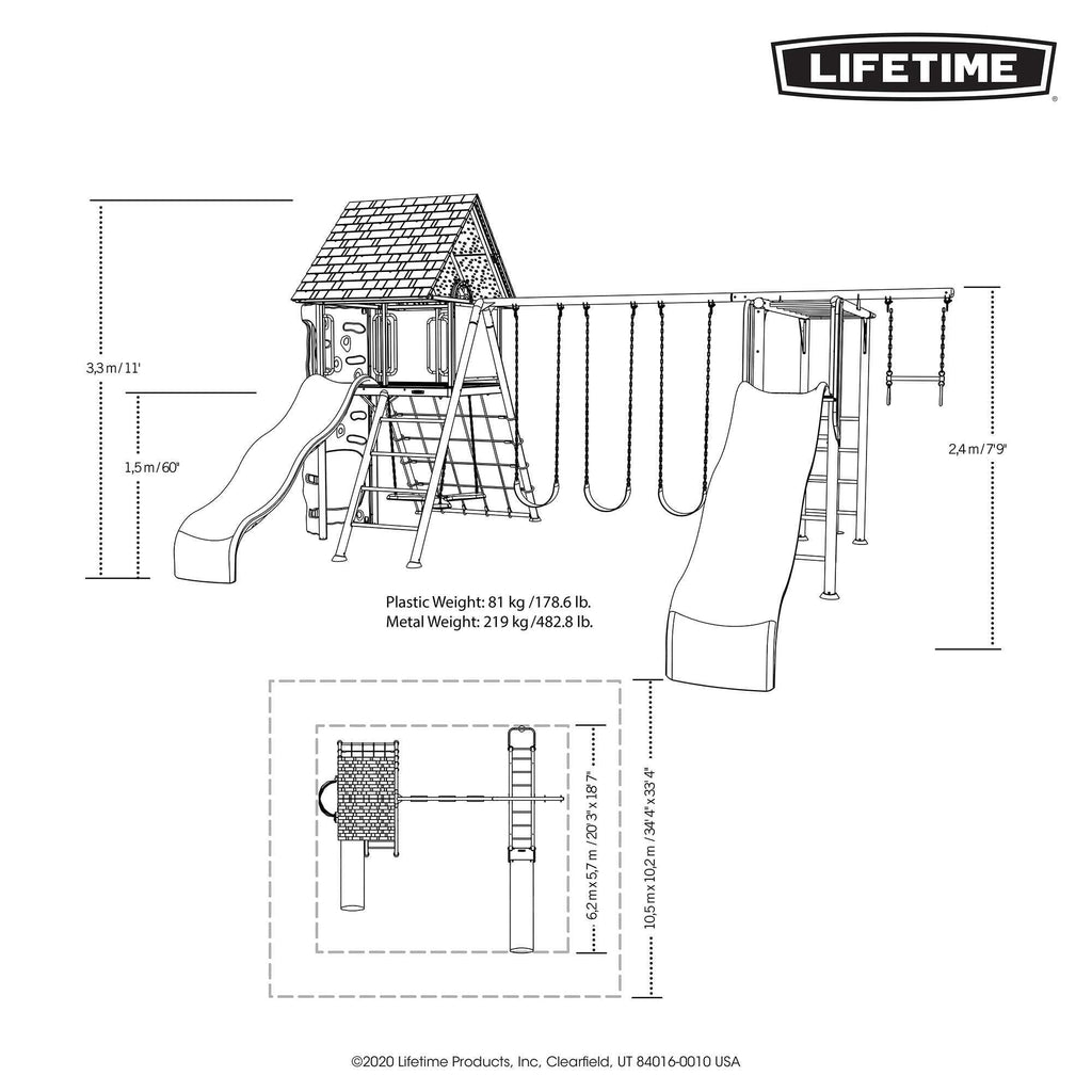 Lifetime Big Stuff Deluxe Swing Set (Primary) - 91087