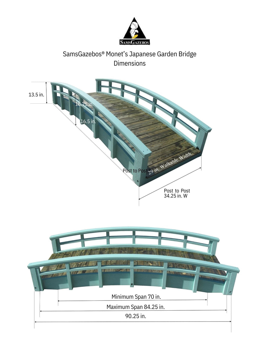 Monet's Japanese bridge 8 ft.