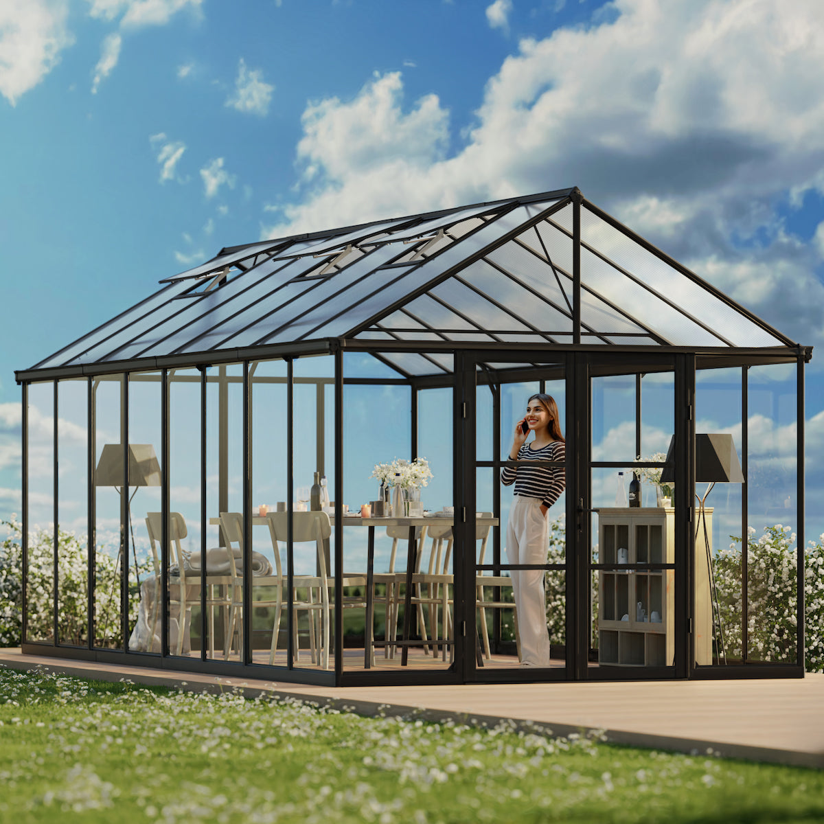 Palram - Canopia | Aria Greenhouse with Polycarbonate Glazing