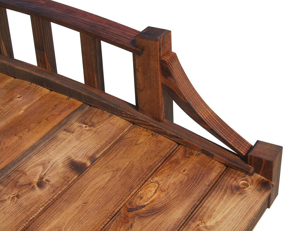 French Country Wooden Garden Bridge 6 ft.