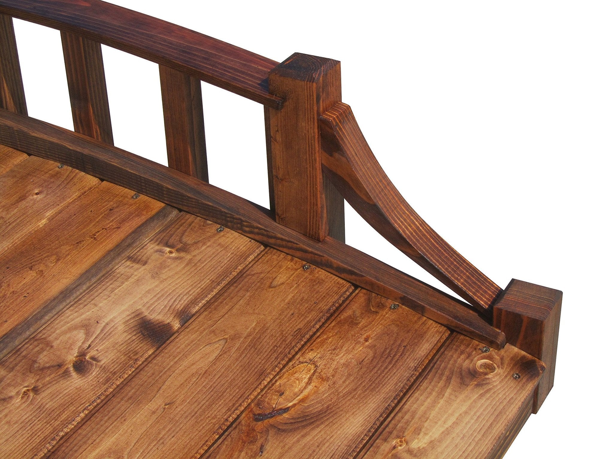 French Country Wooden Garden Bridge 6 ft.