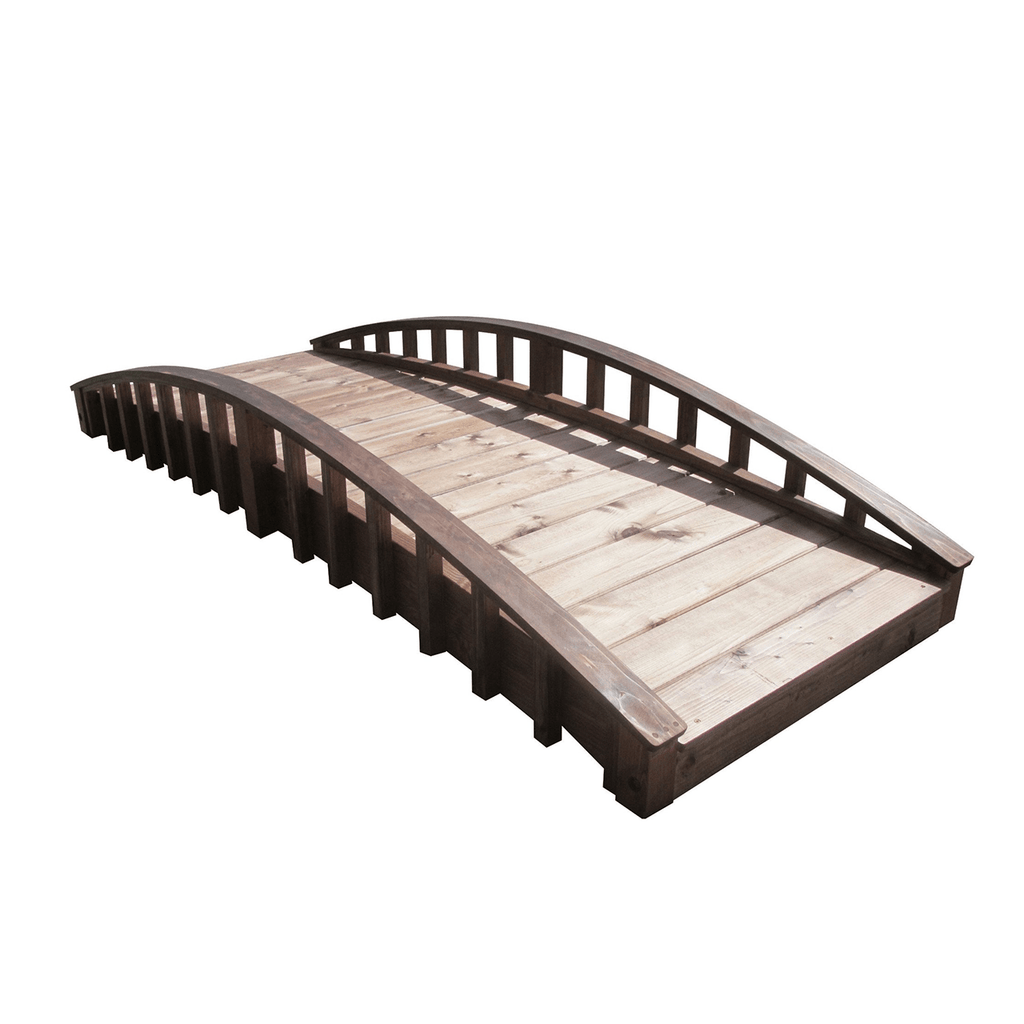 Crescent Japanese Wooden Bridge 8 ft.