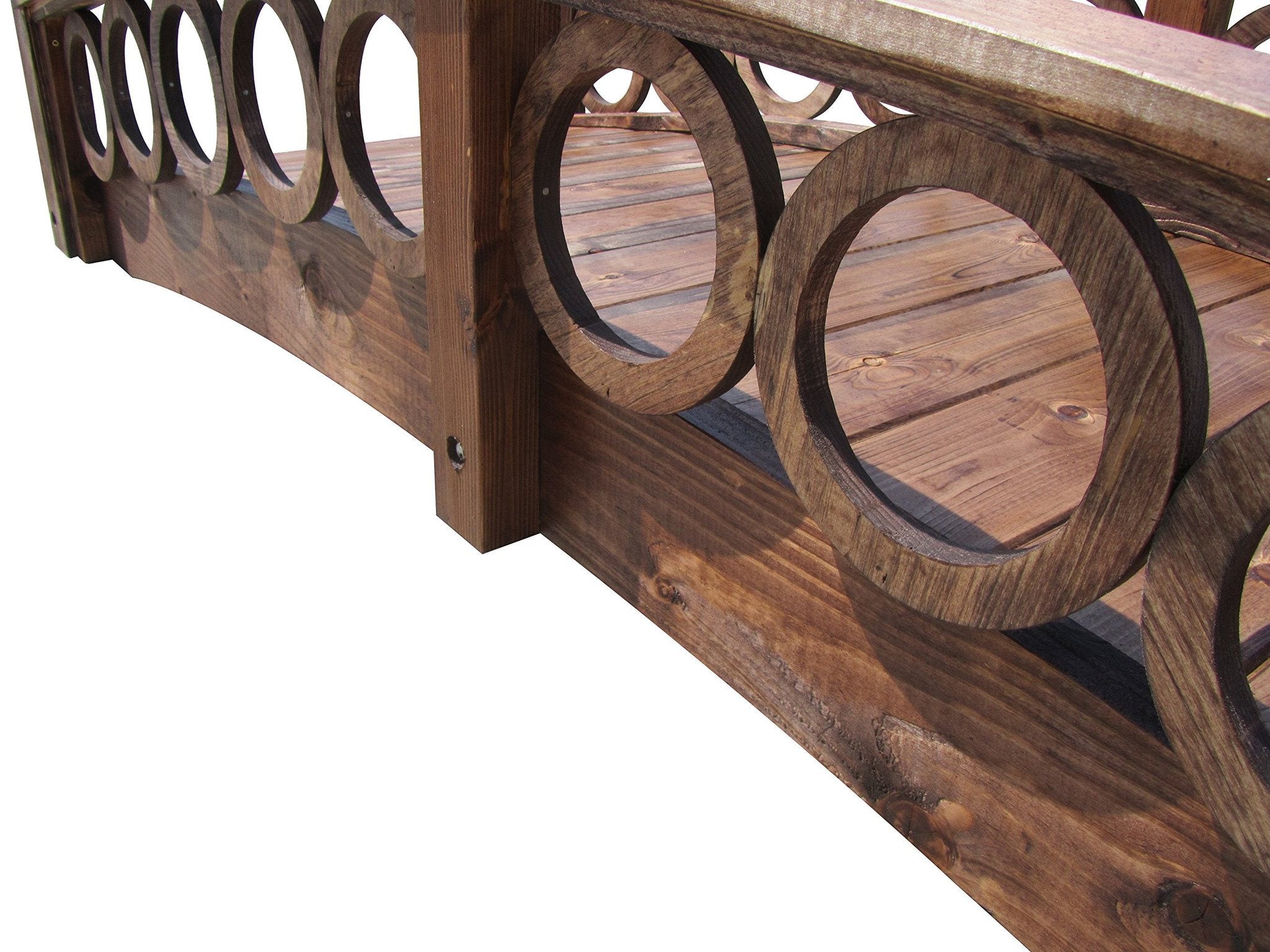 Rose Garden Bridge with Ring Railings 8 ft.
