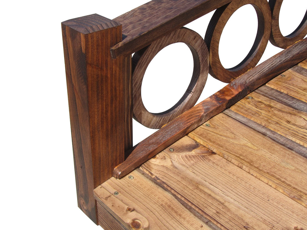 Rose Garden Bridge with Ring Railings 8 ft.