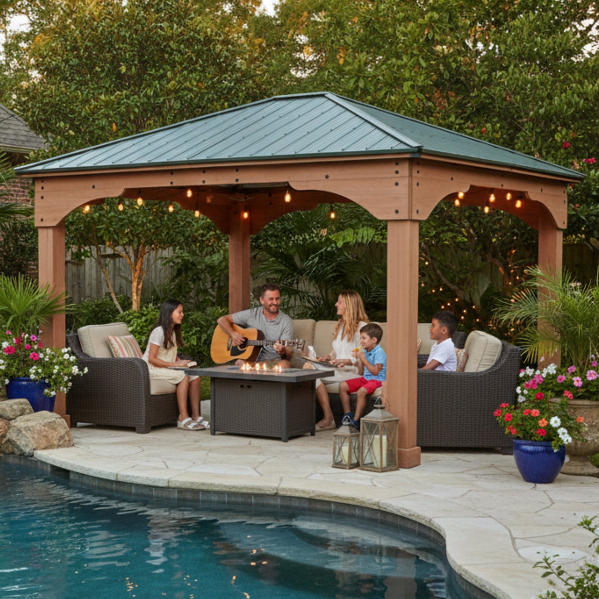 12 x 14 Grand Gazebo with Aluminum Roof