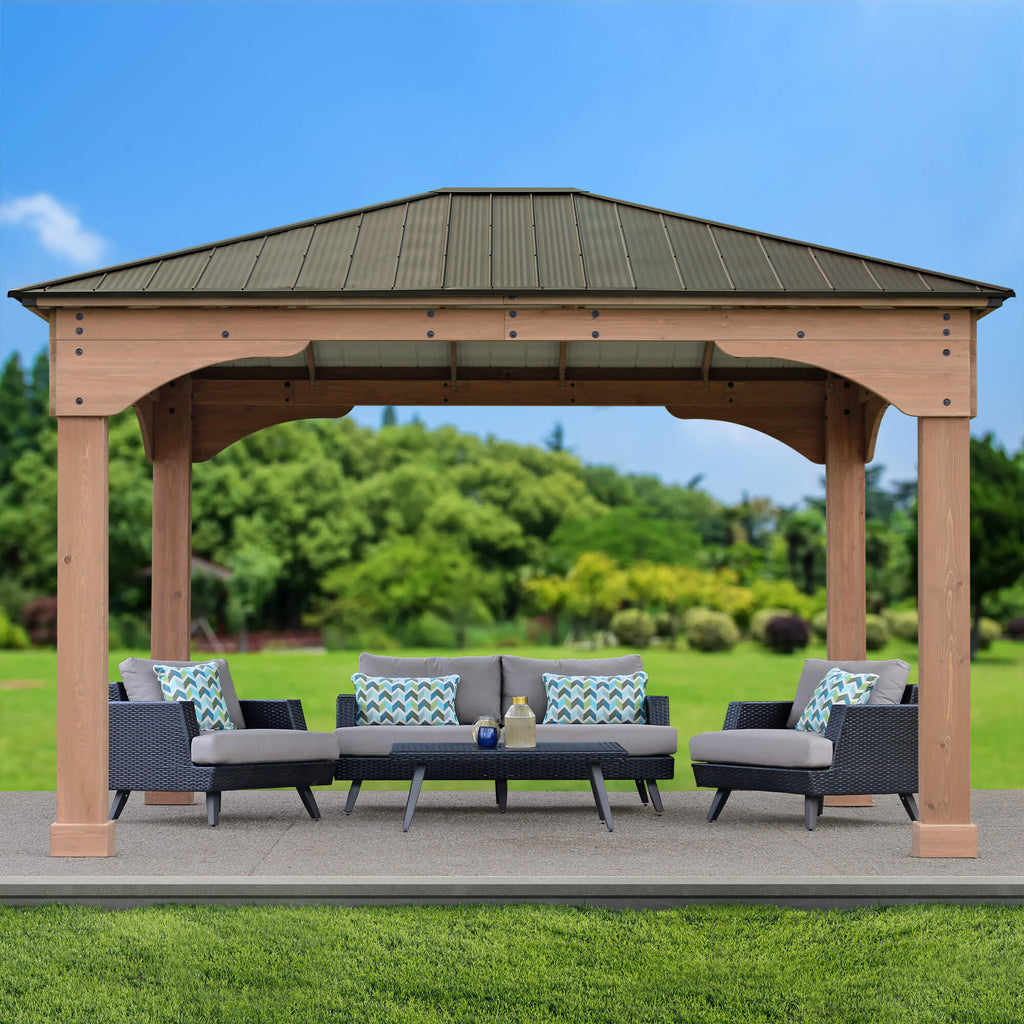 12 x 14 Grand Gazebo with Aluminum Roof