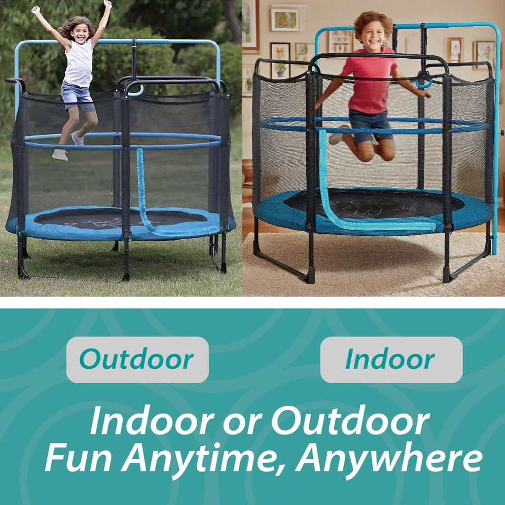 Skywalker Trampolines 60in  Round Trampoline L-Shaped Entry with Enclosure