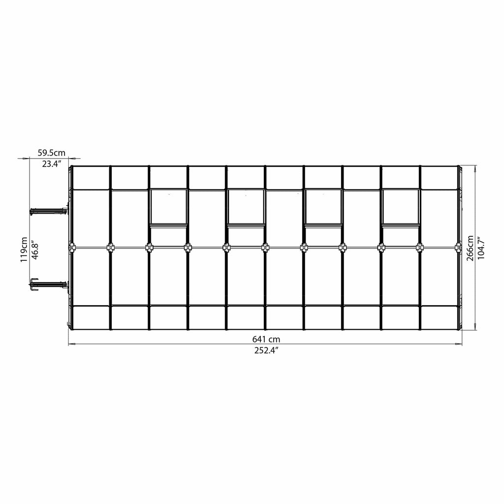 Palram - Canopia | Hobby Gardener Greenhouse Kit - 8 Ft Wide - Green With 6mm Twin-wall Polycarbonate Glazing