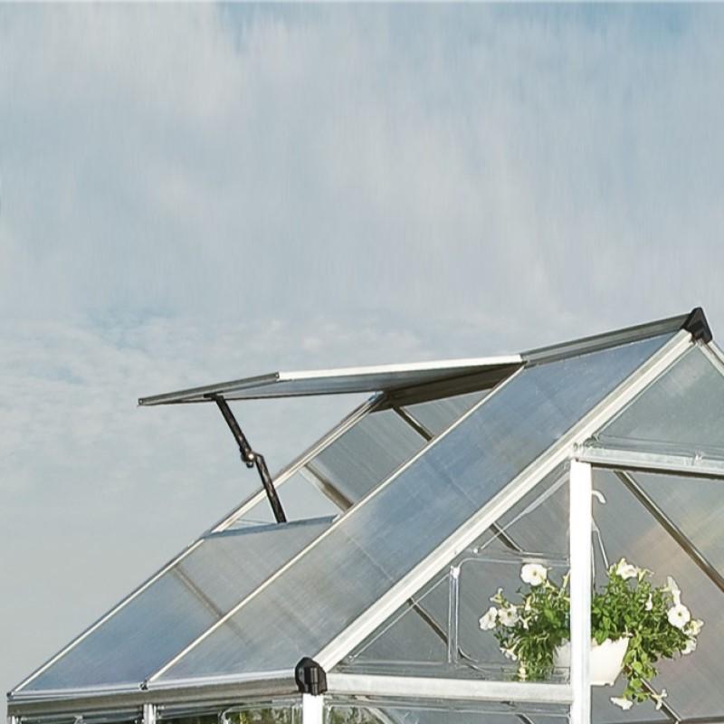 Palram - Canopia | 6x4 Ft Hybrid Greenhouse Kit - Green With 0.8mm Polycarbonate Glazing