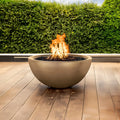 The Outdoor Plus 38" Luna Concrete Gas Fire Pit