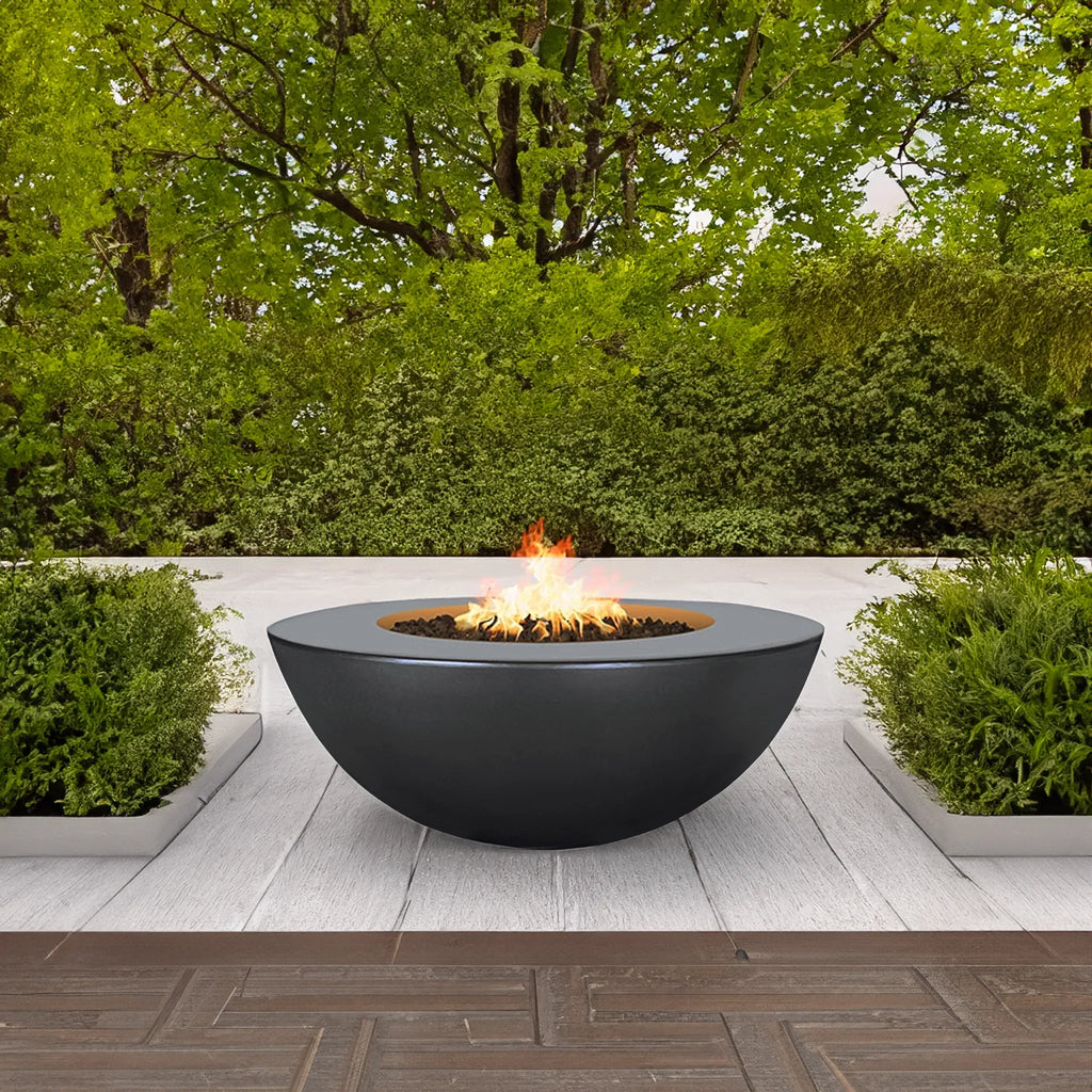 The Outdoor Plus 60" Sedona Wide Ledge Concrete Gas Fire Pit